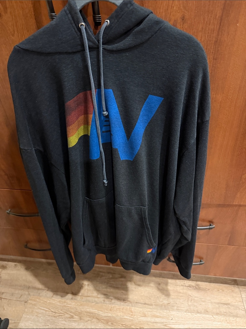 Aviator Nation Black Graphic Pullover Hoodie